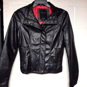 Black leather jacket